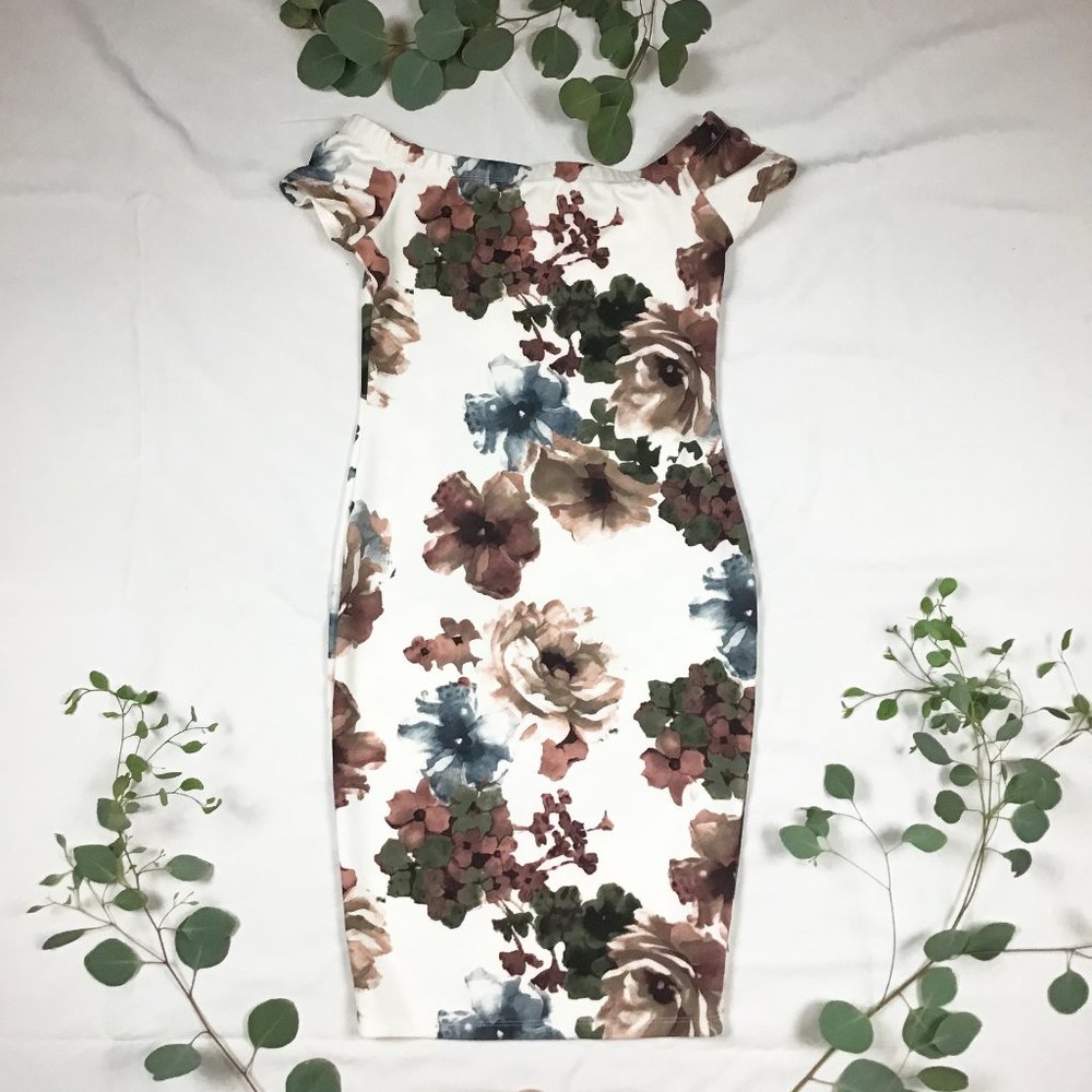 Floral Off the Shoulder Dress